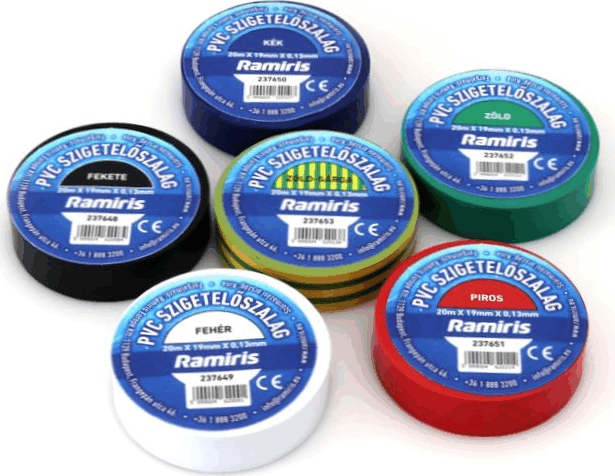 Ramiris PVC szigetelőszalag - Zöld (20m)
