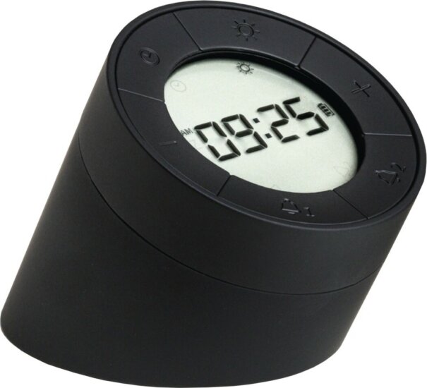Mebus 25648 Digitális ébresztőóra éjszakai fény funkcióval - Fekete