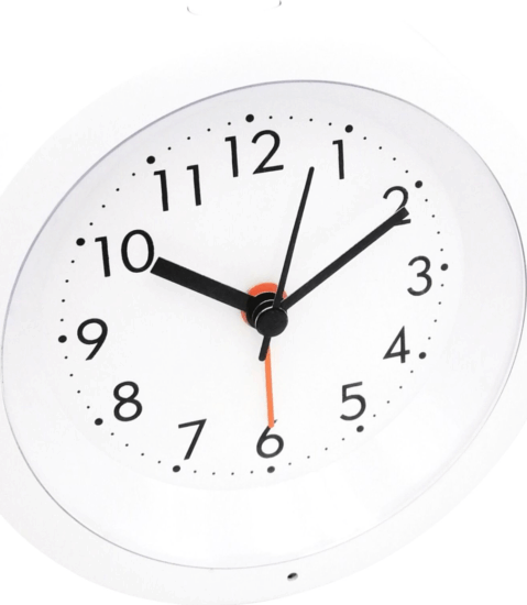 Mebus 25629 Analóg ébresztőóra - Fehér