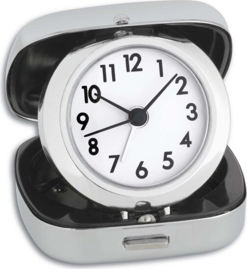 TFA 60.1012 Analóg Utazó összecsukható Ébresztőóra - Fehér