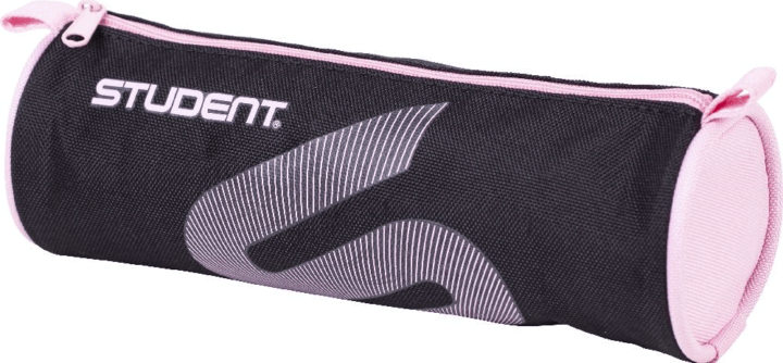 ICO Student 22 Henger alakú tolltartó - Fekete/Rózsaszín