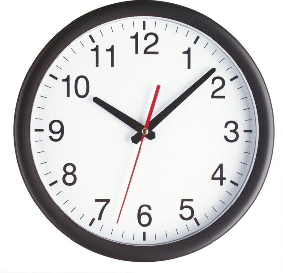 TFA 98.1077 Analóg falióra - Fekete