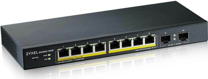 ZyXEL GS1900-10HP Gigabit POE Switch