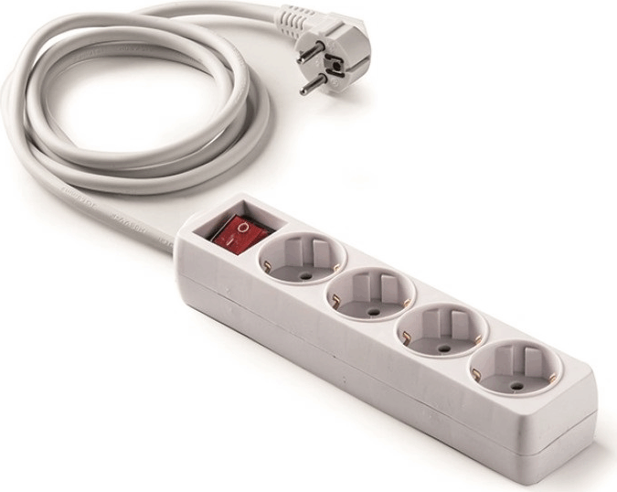 Famatel 9/704 250V Elosztó 4 aljzatos 1.5m - Fehér