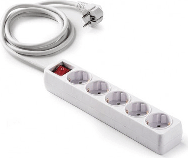 Famatel 9/805 250V Elosztó 5 aljzatos 3m - Fehér