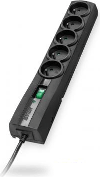 Ever Classic 275V Túlfeszültség védő elosztó 5 aljzatos 3m - Fekete Ever Classic 275V Túlfeszültség védő elosztó 5 aljzatos 3m - Fekete