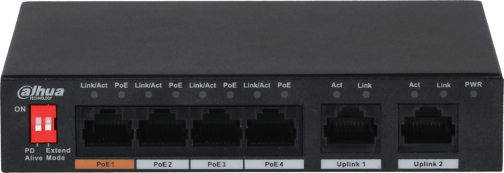 Dahua PFS3006-4ET-60 V2 PoE Switch Fekete