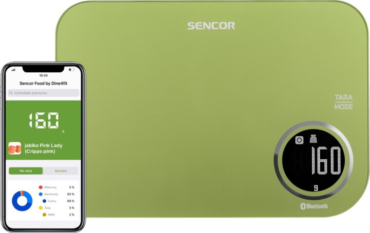 Sencor SKS 7070GG Smart konyhai mérleg - Zöld Sencor SKS 7070GG Smart konyhai mérleg - Zöld