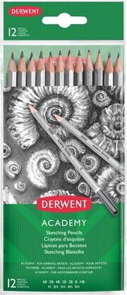 Derwent Academy Hatszögletű Grafitceruza készlet (12 db / csomag)