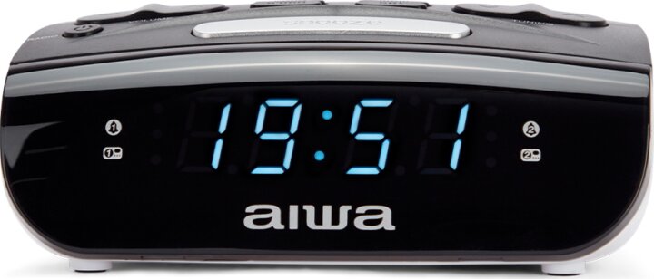 Aiwa CR-15 Rádiós LED ébresztőóra - Fekete/Fehér