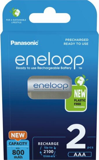 Panasonic BK-4MCDE/2BE Eneloop AAA 800mAh Mikro Ceruzaelem (2db/csomag)
