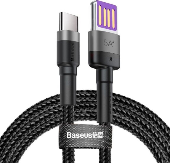 Baseus Cafule HW QuickChargingCable USB-A apa - USB-C apa 2.0 Adat és töltőkábel - Fekete (1m) Baseus Cafule HW QuickChargingCable USB-A apa - USB-C apa 2.0 Adat és töltőkábel - Fekete (1m)