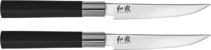 KAI Wasabi WA67S-4 Fekete Steak kés készlet - 12 cm (2 db)