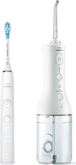 Philips HX3866/41 Sonicare DiamondClean 9000 Szónikus fogkefe + Power Flosser Fogköztisztító - Fehér