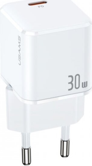 USAMS US-CC148 Hálózati USB-C töltő - Fehér (30W)