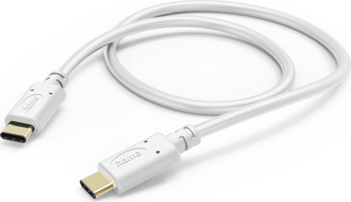 Hama 201592 USB-C apa - USB-C apa 2.0 Adat és töltőkábel - Fehér (1.5m)