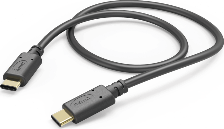 Hama 201591 USB-C apa - USB-C apa 2.0 Adat és töltőkábel - Fekete (1.5m)