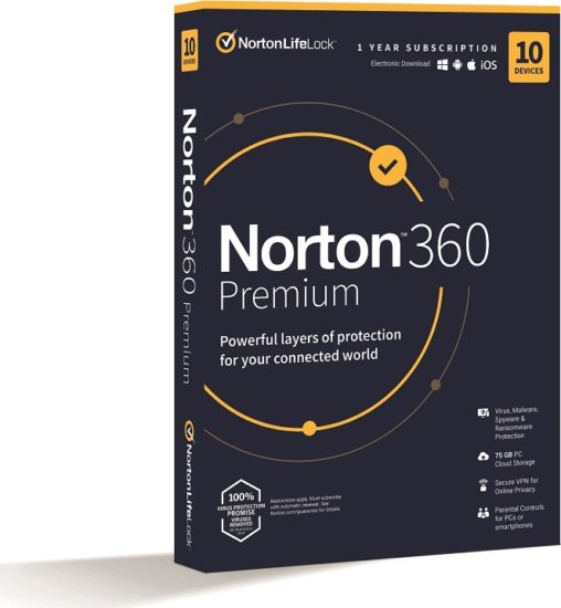 Norton 360 Premium HUN vírusirtó szoftver (10 PC / 1 év)