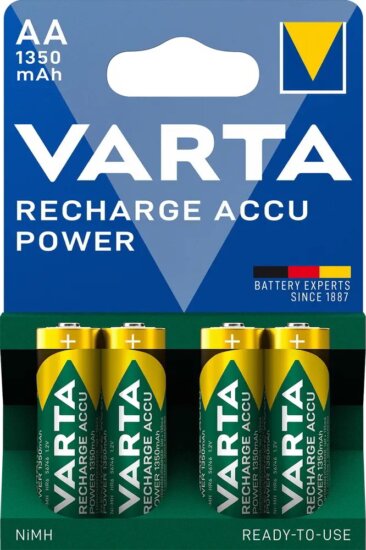 Varta Recharge Accu Power AA Újratölthető ceruzaelem 1350 mAh (4db/csomag)