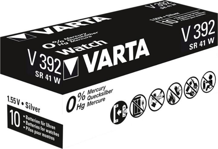 Varta Ezüst oxid SR41 gombelem (10db/csomag) Varta Ezüst oxid SR41 gombelem (10db/csomag)