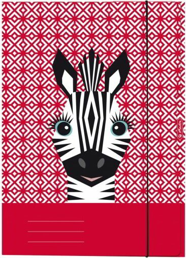 Herlitz Cute Animals Zebra A4 gumis mappa - Mintás