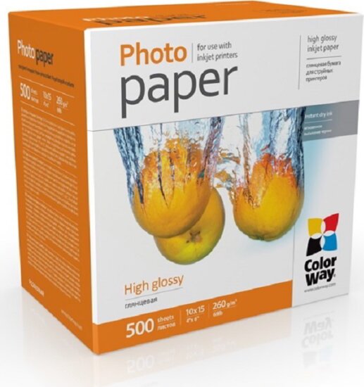 ColorWay PG2605004R 10x15 cm Magasfényű Fotópapír (500 db/csomag)