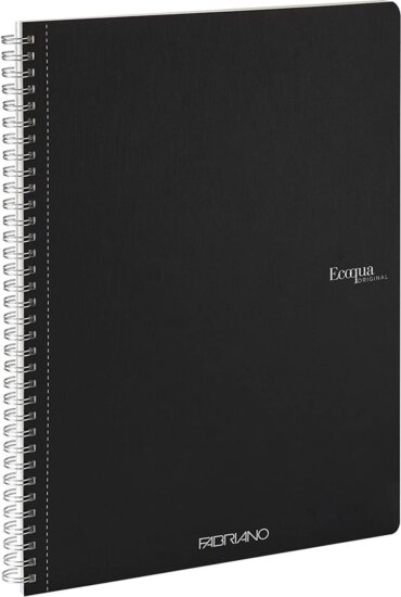 Fabriano Ecoqua 70lapos A4 sima spirálfüzet - Fekete