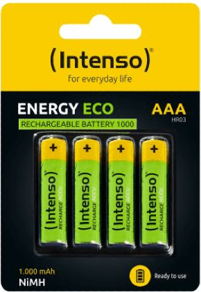 Intenso Energy Eco NiMH 1000mAh AAA Újratölthető Elem (4db/csomag)