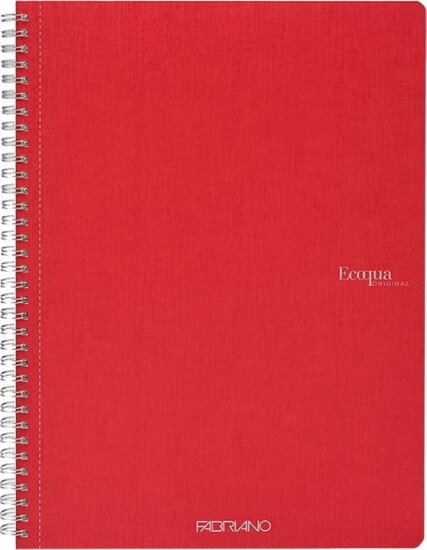 Fabriano Ecoqua 70 lapos A4 sima spirálfüzet - Piros