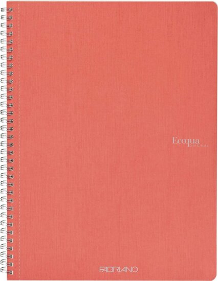 Fabriano Ecoqua 70 lapos A4 sima spirálfüzet - Korall