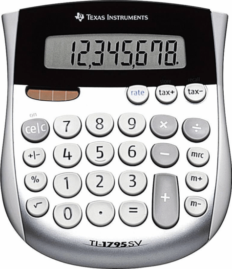 Texas Instruments TI 1795 SV Asztali számológép Texas Instruments TI 1795 SV Asztali számológép