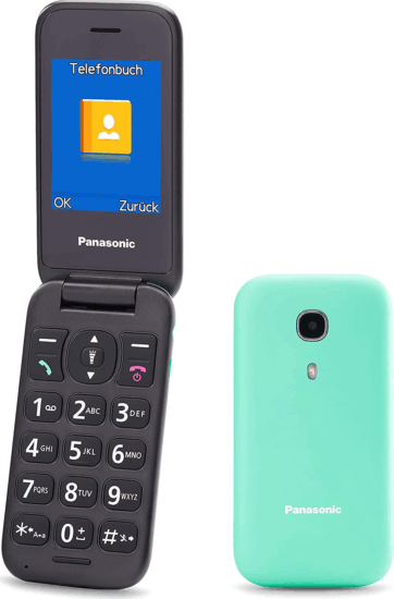 Panasonic KX-TU400 Senior Kihajtható Mobiltelefon - Türkiz
