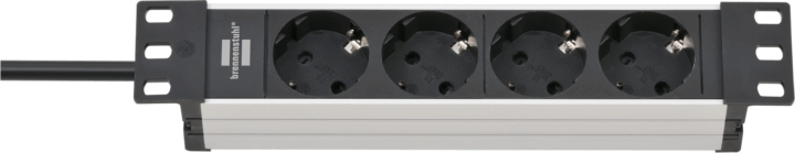 Brennenstuhl Alu-Line 250V Elosztó 4 aljzatos 2m - Fekete/Szürke