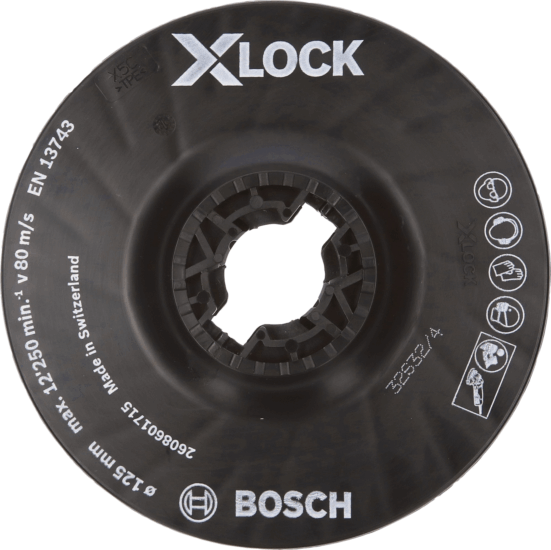 Bosch X-LOCK P36-P80 Középkemény hátlapos csiszolótárcsa - 125mm