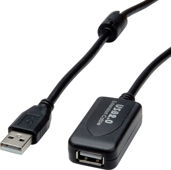 Value S3116 USB-A apa - USB-A anya Hosszabbító kábel - Fekete (15m)