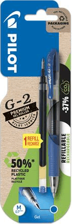 Pilot G-2 Nyomógombos zseléstoll + betét - 0.32mm / Kék Pilot G-2 Nyomógombos zseléstoll + betét - 0.32mm / Kék