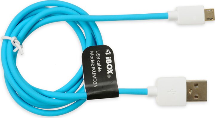 iBox IKUMD3A USB-A apa - Micro USB apa 2.0 Adat és töltőkábel - Kék (1m) iBox IKUMD3A USB-A apa - Micro USB apa 2.0 Adat és töltőkábel - Kék (1m)