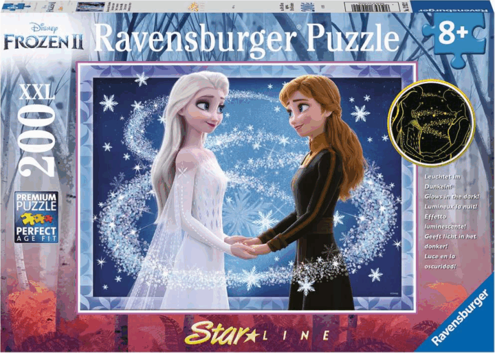 Ravensburger Jégvarázs Elbűvölő nővérek Világító XXL puzzle 200 darabos Ravensburger Jégvarázs Elbűvölő nővérek Világító XXL puzzle 200 darabos
