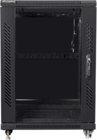 Lanberg 19" FF01-6615-12B Álló rack szekrény 15U 600x600mm - Fekete