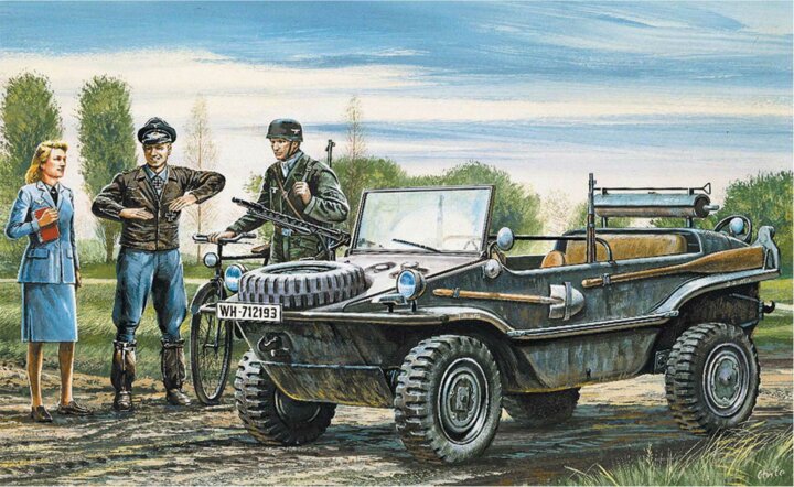 Italeri Kfz II VW Typ 166 Kétéltű autó műanyag modell (1:35)