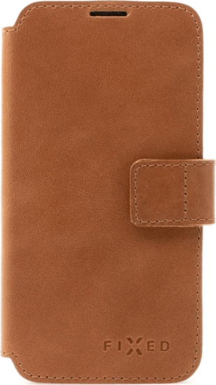 Fixed ProFit Apple iPhone 13 Pro Max Bőr Tok - Barna