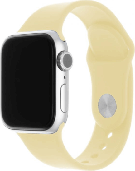 Fixed Apple Watch S1/2/3/4/5/6/7/SE Szilikon szíj 38/40/41 mm - Világossárga