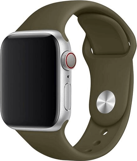 Fixed Apple Watch S1/2/3/4/5/6/7/SE Szilikon szíj 38/40/41 mm - Olivazöld