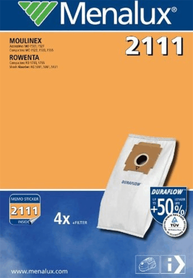 Menalux 2111 Porzsák és motorszűrő szett (4 db / csomag) Menalux 2111 Porzsák és motorszűrő szett (4 db / csomag)