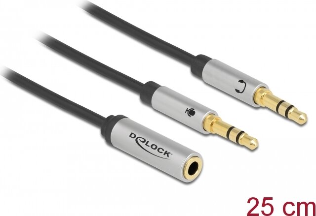 Delock 66740 3.5mm Jack apa - 2x3.5mm Jack anya Adapter