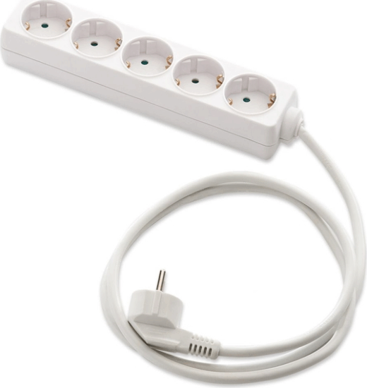 Famatel 9/505 250V Elosztó 5 aljzatos 1.5m - Fehér