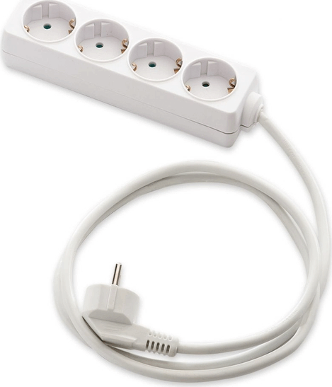 Famatel 9/504 250V Elosztó 4 aljzatos 1.5m - Fehér