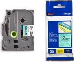 Brother TZE731 P-Touch Feliratozógép szalag 12 mm zöld alapon fekete