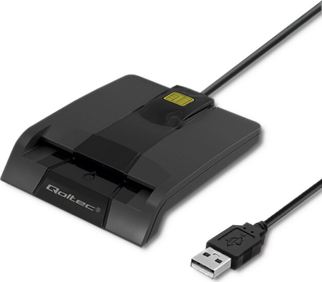 Qoltec SCR-0634 USB-C ID card kártyaolvasó