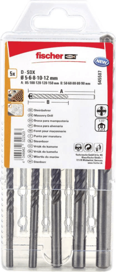 Fischer Ø 5-12mm D-SDX Set Kalapácsfúrófej készlet (5 db/csomag)